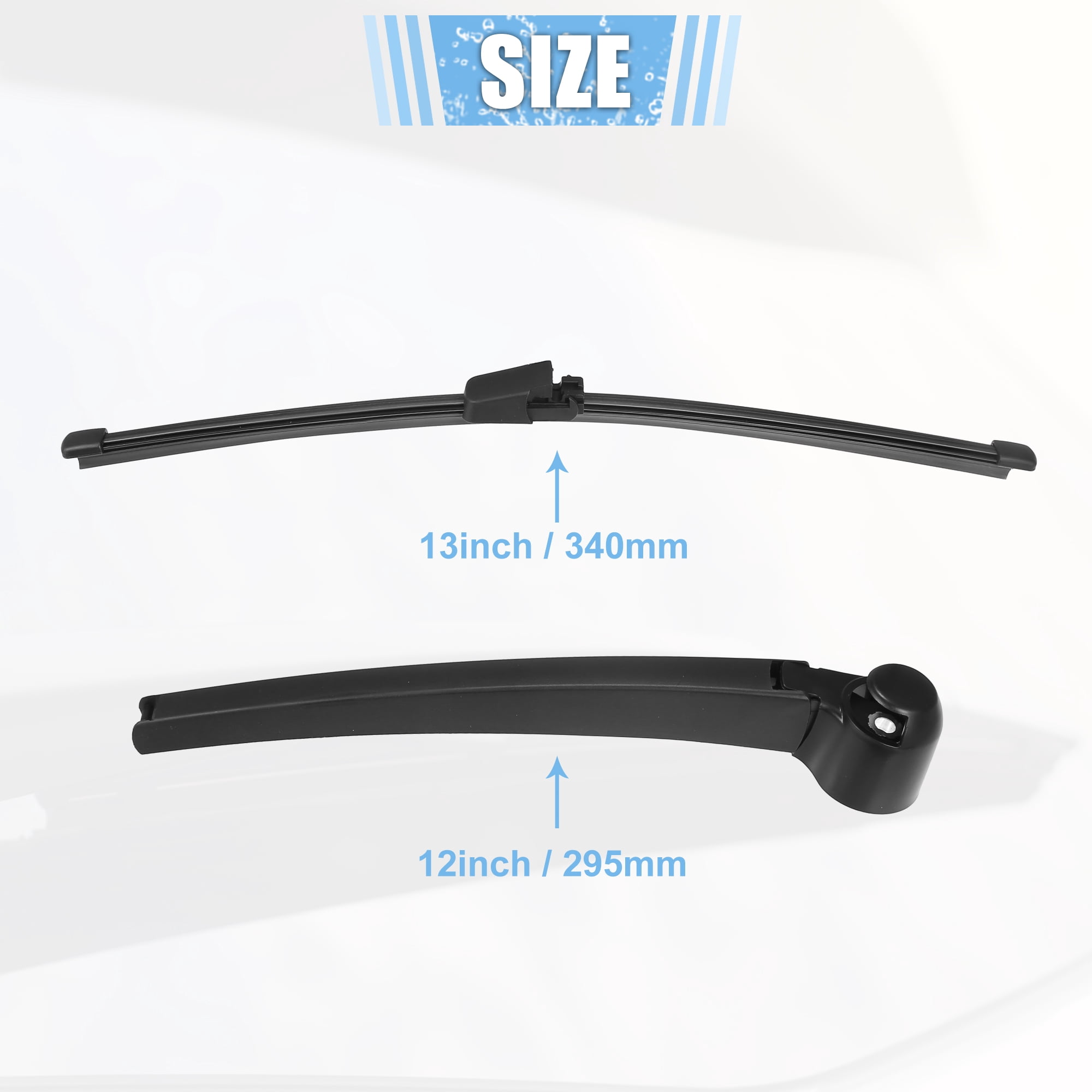 Unique Bargains Rear Wiper Blade Arm Set for VW Tiguan 2007-2015 Pack of 3