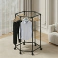 thumbnail image 6 of Colacoor Clothes Rack with Wheel, Portable Clothing Racks for Hanging Clothes, Bold Hexagon Multi Functional Garment Rack for Bedroom, Living Room, 6 of 8