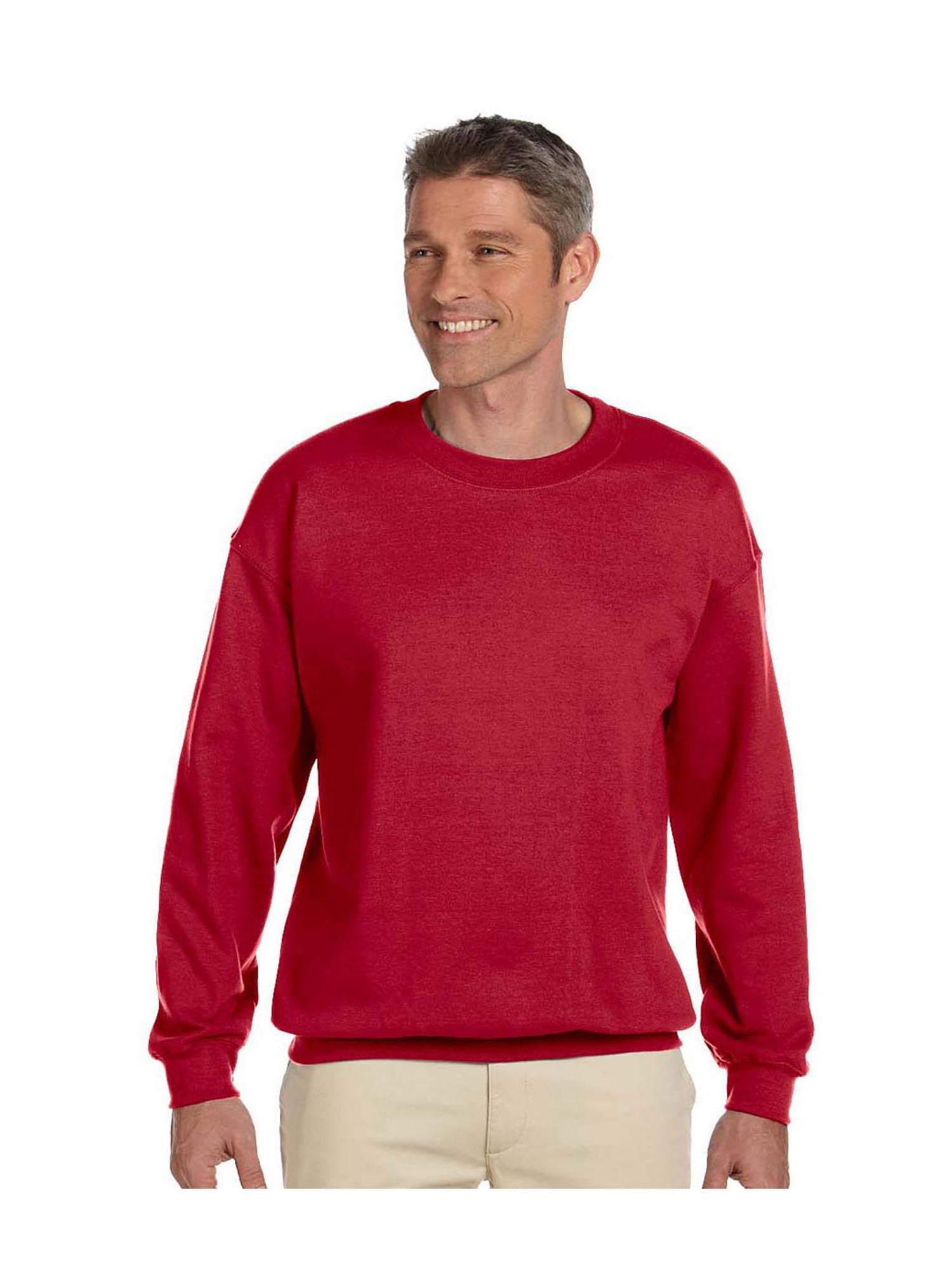 jerzees men's pill resistant long sleeve crewneck sweatshirt