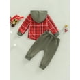 thumbnail image 4 of IZhansean Toddler Baby Boys Christmas Outfits Long Sleeve Pullover Tops+Drawstring Pants Set Red 2-3 Years, 4 of 8