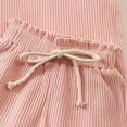 thumbnail image 7 of NIEWTR Toddler Baby Girl Clothes Fly Sleeve Tops Shorts Cute Summer Spring Outfits Infant Clothing Set (A-Pink,18-24 Months), 7 of 7
