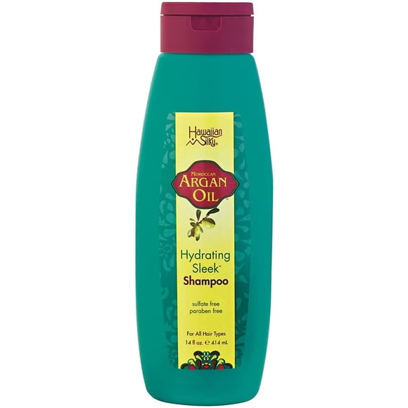 Champú elegante hidratante con aceite de argán sedoso hawaiano, 14 onzas