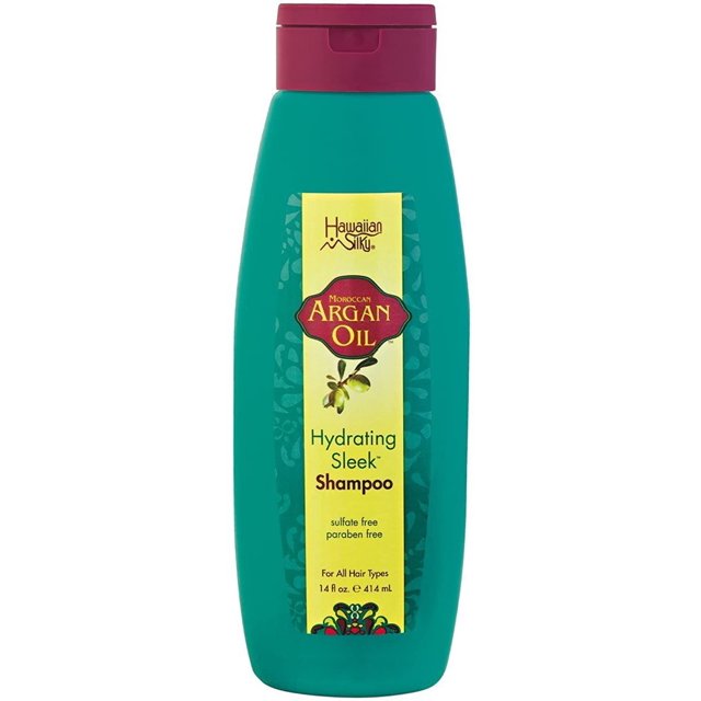Champú elegante hidratante con aceite de argán sedoso hawaiano, 14 onzas