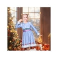 thumbnail image 2 of Sunny Fashion Gilrs Dress Light Blue Long Sleeve With Cartoon And Bell Party Casual 6 Years, 2 of 6
