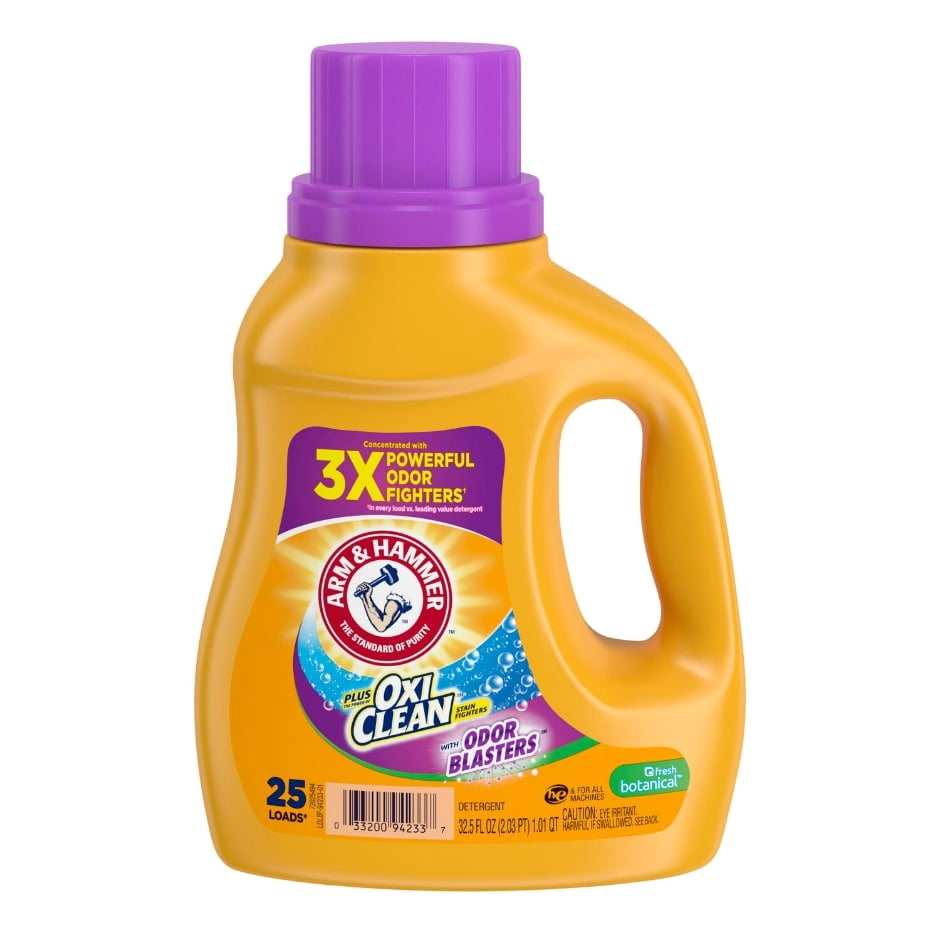 ARM & HAMMER OxiClean Fresh Botanical Liquid Laundry Detergent (Pack 3) - 75 Loads, 97.5floz