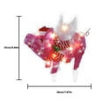 thumbnail image 4 of JYYYBF Light Christmas Pig Decoration with Wings, Striped Scarf Romantic Holiday Ornament, 4 of 8