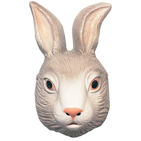Childs Child Plastic Animal White Bunny Rabbit Easter Mask Costume Accessory