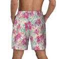 thumbnail image 2 of Lsque Mens Swim Trunks Purple Watercolor Flowers Pattern - Bathing Suit Compression Liner - Beach Swim Shorts Swimwear - (S-3XL) - Stretch Quick Dry -X-Large, 2 of 9