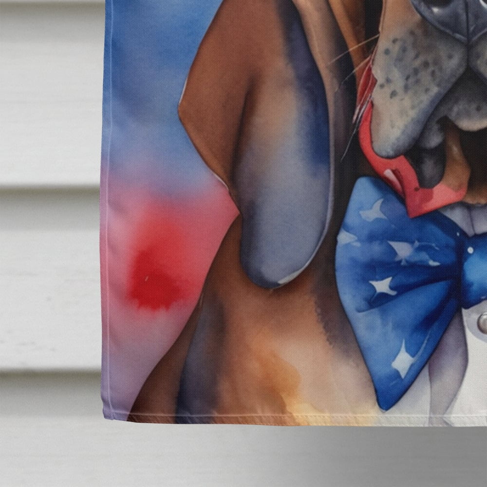 Bloodhound Patriotic American House Flag 28 in x 40 in