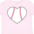 thumbnail image 4 of Inktastic Heart Shaped Baseball Boys or Girls Toddler T-Shirt, 4 of 5