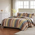 thumbnail image 2 of Greenland Home Katy Boho Stripe 100% Cotton Quilt and Pillow Sham Set, 3-Piece Full/Queen, 2 of 7