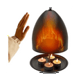 thumbnail image 3 of Tea Light Oven for Heating, Tea Light Candle Heater, Metal Black Tea Light Candle Room Heater Office, 3 of 6
