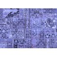 thumbnail image 1 of Ahgly Company Machine Washable Indoor Rectangle Patchwork Blue Transitional Area Rugs, 2' x 3', 1 of 4