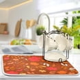 thumbnail image 5 of Coolnut Autumn Maple Leaf Dish Drying Mat Absorbent Reversible Drying Pad Dish Drainer Rack Mat for Kitchen Countertops Sinks,16"x18", 5 of 6