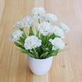 thumbnail image 6 of FENGGHAO Mothers Day Artificial Carnation Bouquet Potted Plant Realistic Silk Flowers UV Resistant Bendable Stems Home Decor Wedding Centerpiece, 6 of 7