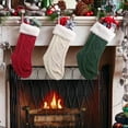 thumbnail image 6 of CSCHome Christmas Stocking 15x11inch Plush Knitted Stocking Family Holiday Christmas Party Gifts and Decorations, 6 of 7