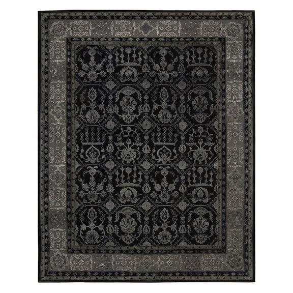 Nourison Regal Black Area Rug REG01 3'9" x 5'9"