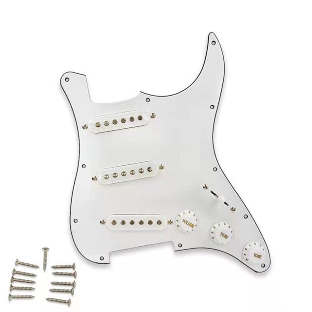Labymos Electric Guitar Pickguard Panel with Volumes Tone Control Knobs Guitar Pickup Plate Utility Accessory for Guitarist