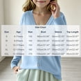 thumbnail image 3 of BXJX Girls Cardigan Sweaters, V Neck Casual Long Sleeve Button Down Fall Knit Layering Tops Light Blue Size 8-9 T, 3 of 5