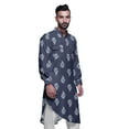 thumbnail image 3 of Atasi Kurta Traditionnelle en Rayonne Imprimée Col Mandarin pour Hommes Chemise Décontractée, 3 of 6