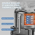 thumbnail image 5 of 8-Cup Programmable Coffee Maker with Thermal Carafe, Touch Screen Timer, Auto Shut off & Pause-Serve Feature, Strong Brew Option, Stainless Steel & Black, 5 of 9