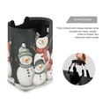 thumbnail image 3 of Yayeee Freestanding Laundry Hamper with Handle Collapsible Large Storage Basket for Clothes, Snowman Family, 3 of 7