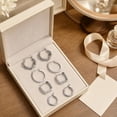 thumbnail image 3 of Apvirren White Gold Plated Hoop Earrings Set for Women, 4 Pairs Small Hoop Earrings with 925 Sterling Silver Post, Hypoallergenic Lightweight Huggie Earrings Jewelry Gift, 3 of 8