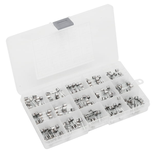 Fusible, 150 piezas Fusible de tubo de vidrio Kit de fusibles de vidrio Fusible de vidrio Resistente y resistente