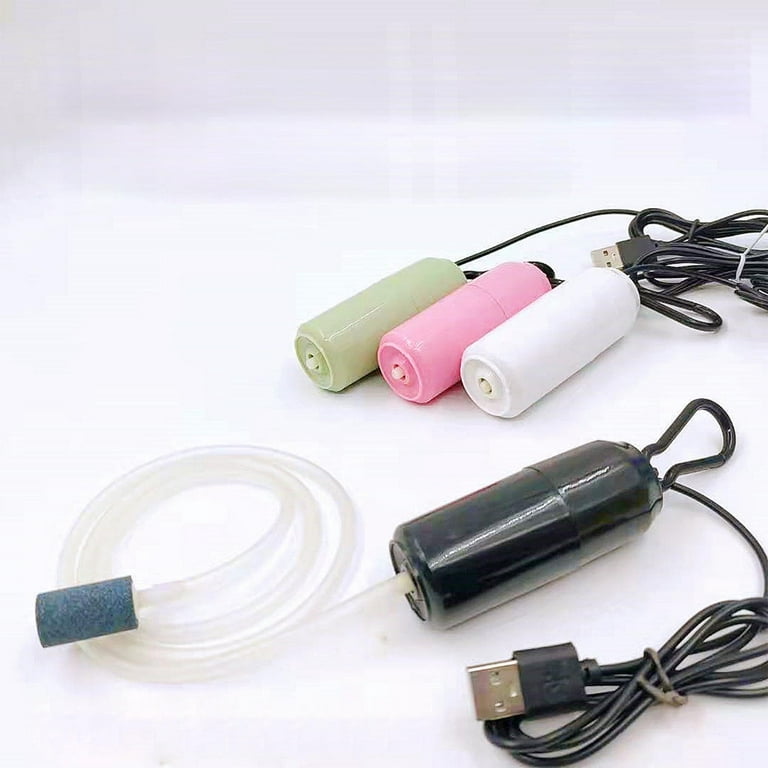 Ehjre Aquarium Air Pump Accessories Mini USB High Efficiency Fish Tank Oxygen Pump White, Women's, Size: 3cmx8.5cm