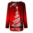 thumbnail image 4 of Spring Saving! purcolt 50% Off Clearance!Ugly Christmas Sweater for Women,Women's Sequin Christmas Tree Print Ugly Christmas Sweater Pullover Tops Funny Holiday Blouse Ugly Xmas Sweater Gift for Women, 4 of 5