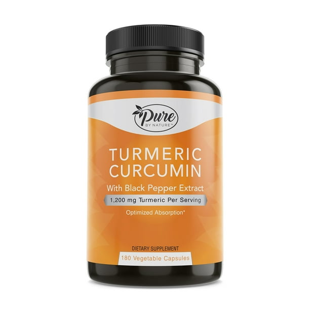 Pure By Nature Turmeric Curcuminoids with Black Pepper Extract 100