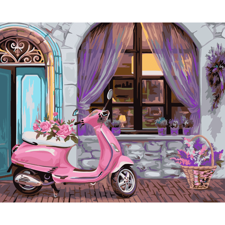 UPC: 4650206104444 | Painting By Numbers Kit Crafting Spark French Boutique A088 19.69 x 15.75 In Canvas Acrylic City