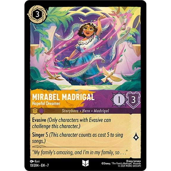 Disney Lorcana Archazia's Island Uncommon Mirabel Madrigal - Hopeful Dreamer #13