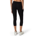 thumbnail image 3 of No nonsense Women's Cotton Capri Legging with Tech Pocket, Black, Small, 3 of 4