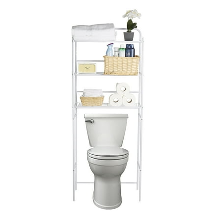 Mind Reader 3 Tier Over the Toilet Rack, White