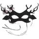 thumbnail image 1 of KAKOWELY Máscara de Halloween de araña negra con cuernos, máscara de media cara, máscara gótica para disfraz de Halloween, máscaras de ojos para cosplay para mujeres y niñas, 1 of 5
