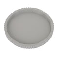 thumbnail image 2 of Round Decorative Tray,Non‑slip and Shatter‑proof Ribbed Coffee Table Tray Modern Bathroom Vanity Trays for Dresser,Jewellery,Toilet,Bedroom Kitchen Countertop,Candle Holder Storage Organizer (Grey), 2 of 8
