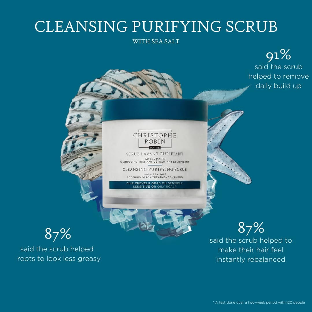 Christophe Robin Purifying Scalp Scrub with Sea Salt 2.5 oz