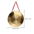 thumbnail image 2 of Traditional Percussion Instrument Chinese Gong Hand Gong with Hammer (Golden), 2 of 4