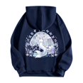 thumbnail image 7 of Womens Oversized Zip Up Hoodies Mermaid Graphic Long Sleeve Hooded Sweatshirt Coquette Streetwear Y2K Loose Pullover Tops Navy M, 7 of 7