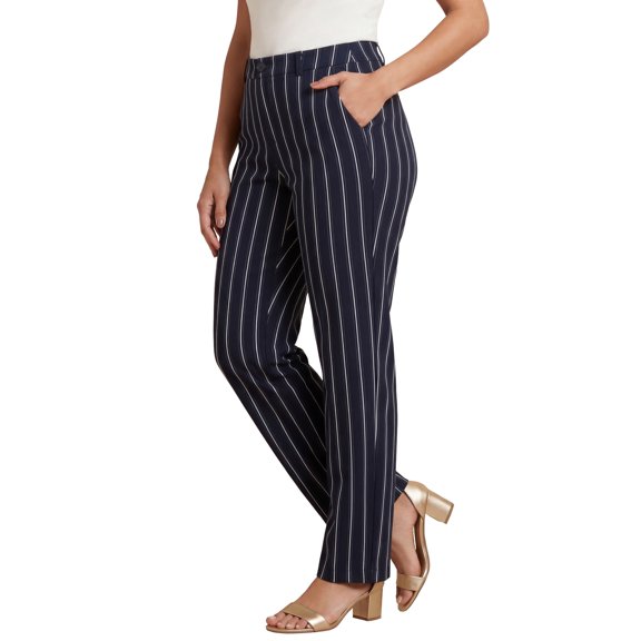 Jessica London Women's Plus Size Bi-Stretch Straight Leg Pant