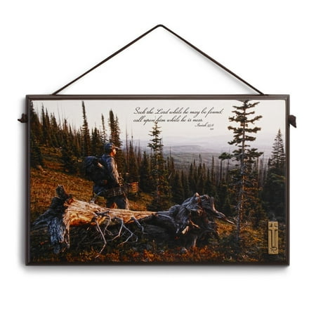 Carvers Bow Hunter Plaque,10 x 6.5-Inch, Isaiah 55:6-13, From the Rugged Cross Series Collection By Big
