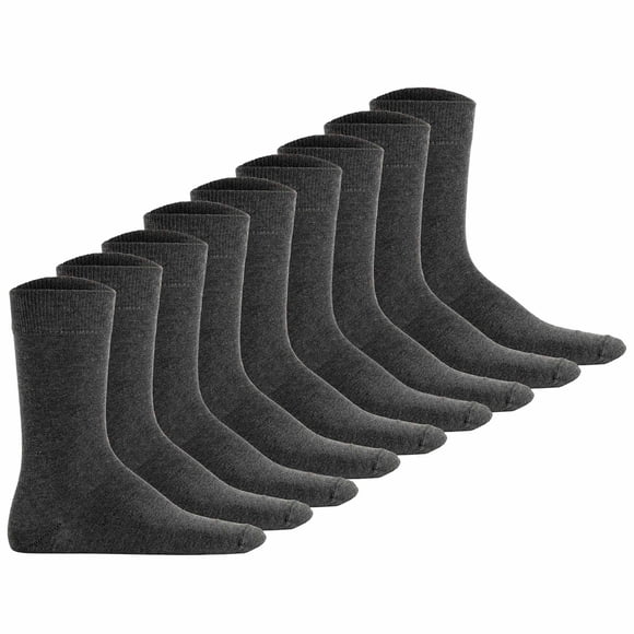 Hudson Calcetines deportivos unisex, paquete de 9 - Simply, calcetines básicos, unicolor Gris jaspeado 43-46