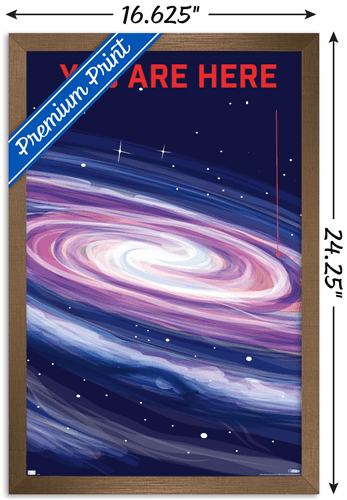 Well This Is Awkward - You Are Here Wall Poster, 14.725" x 22.375" Framed