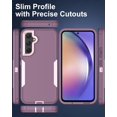 thumbnail image 6 of for Samsung Galaxy S23-FE Case, and Glass Screen Protector, Dust-Proof Port Cover, Full Body Silicone Rubber Covered, Non-Slip Drop-Proof Phone Case for S23 FE 5G(2023), Pink/Purple, 6 of 9