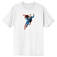 thumbnail image 4 of Superman Superhero Power Pose Men's White Graphic Tee - 6XL, 4 of 5