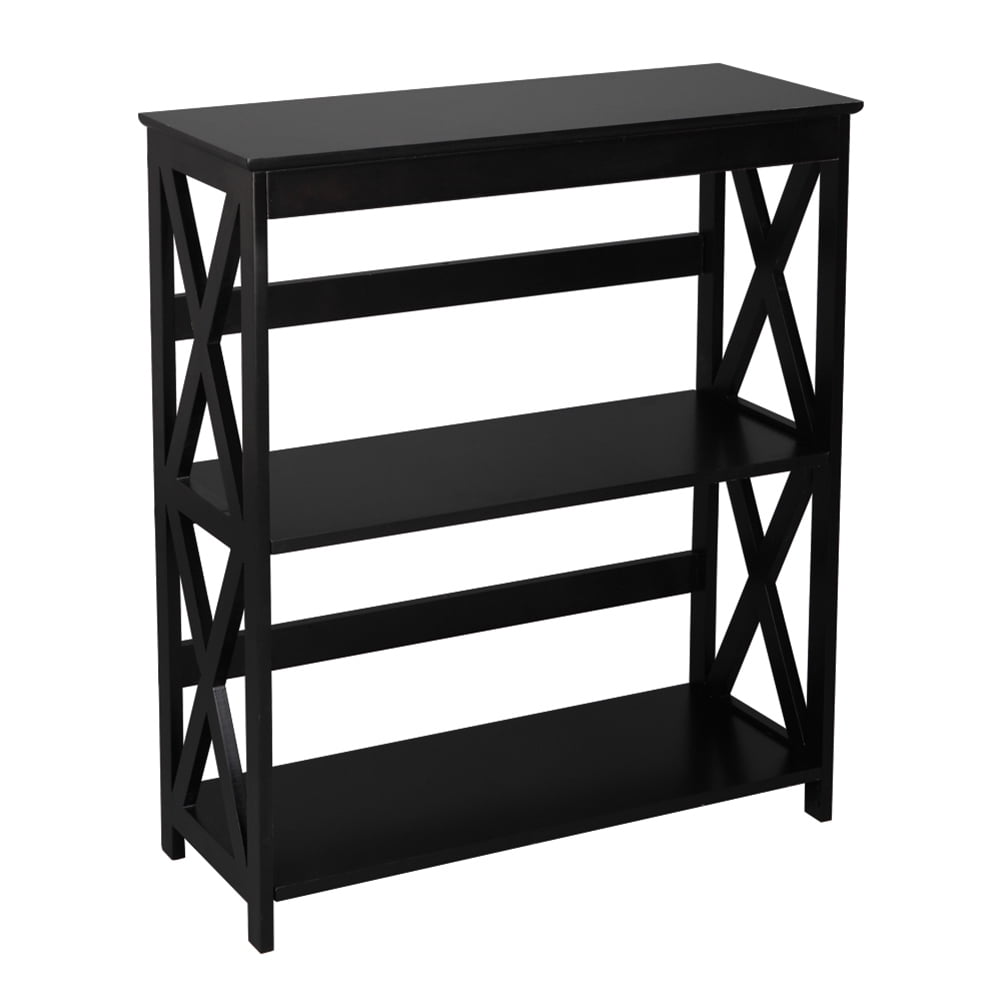 Lowestbest Storage Rack ,3-Tier Wood Shelf, Modern Ladder Bookcase (Brown) Lowestbest Storage Rack ,3-Tier Wood Shelf, Modern Ladder Bookcase (Brown)
