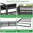 thumbnail image 5 of Jhsomdr Power Tool Organizer Wall Mount Heavy Duty 8 Drill Holder Storage Rack 4 Layer Metal Garage Tool Organizers Utility Racks Shelf with Screwdriver/Plier/Hammer Holder, 5 of 9