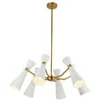 thumbnail image 5 of Alora Lighting Ch574632 Blake 6 Light 32" Wide Chandelier - White / Aged Gold, 5 of 7