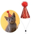 thumbnail image 2 of Pack of 10 Colorful Cats and Dog Birthday Party Hat Featurings Glitters Decorations Birthday Hat for Fun Gatherings, 2 of 8
